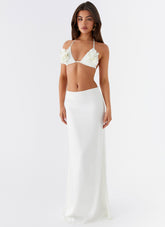 Morgan Low Rise Maxi Skirt - Ivory