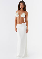 Morgan Low Rise Maxi Skirt - Ivory