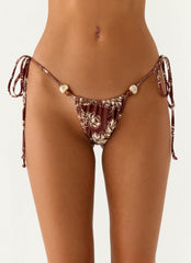 Saga Bead Bikini Bottom - Espresso Meadow