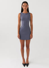 Cosmic Chic Mini Dress - Ash