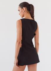 Cherish You Buckle Mini Dress - Shadow