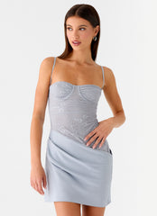Romy Mini Dress - Grey